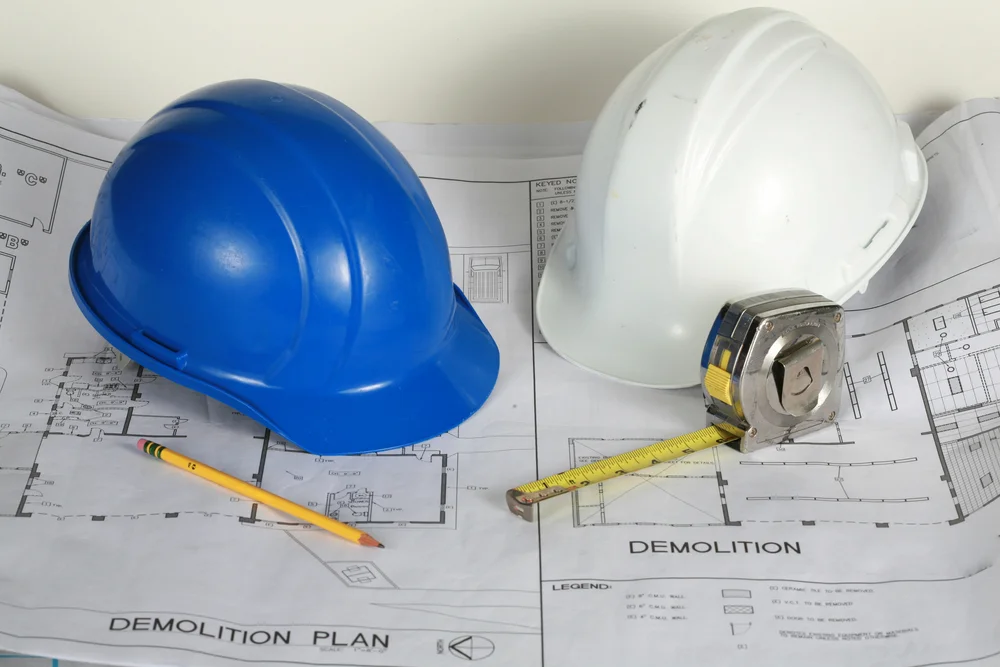 Abrissvorgang Planen