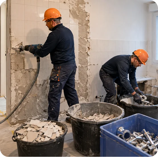 Nasszellenrückbau vom Schweizer Profi